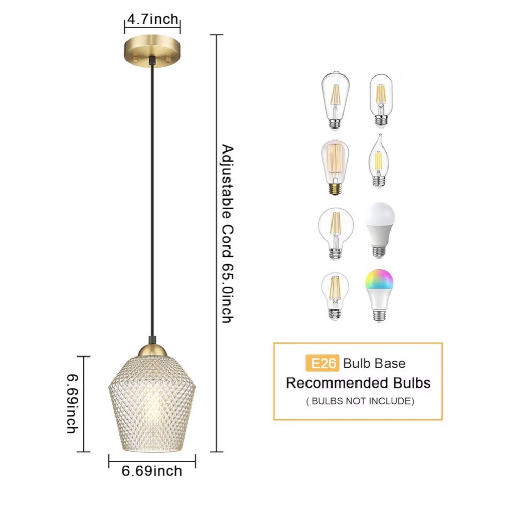 Gold Pendant Light Fixture